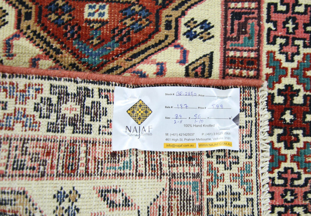 Handmade Mini Vintage Persian Rug | 89 x 56 cm | 2'11" x 1'10" - Najaf Rugs & Textile