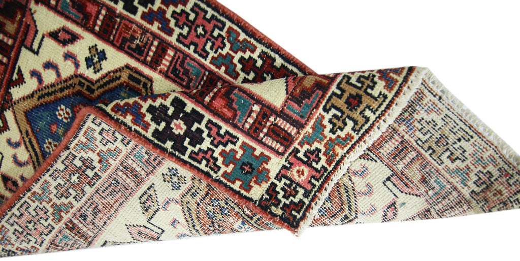 Handmade Mini Vintage Persian Rug | 89 x 56 cm | 2'11" x 1'10" - Najaf Rugs & Textile