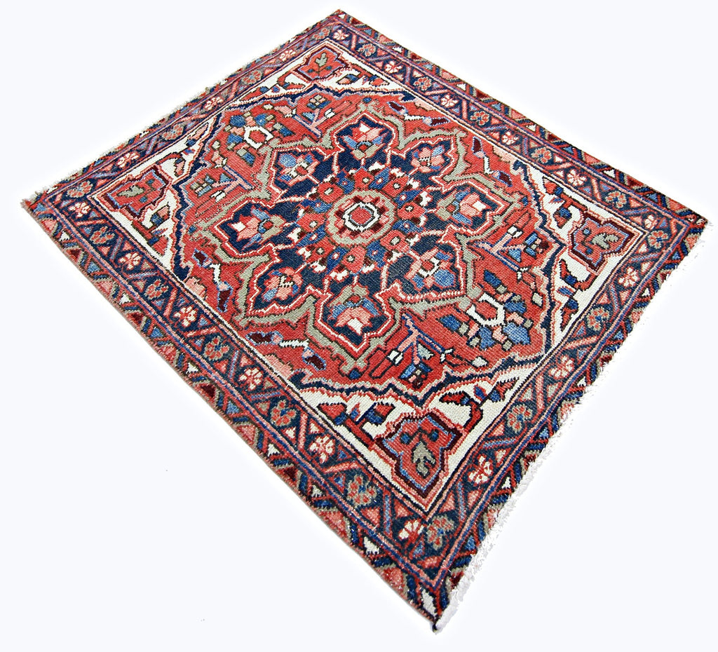Handmade Mini Vintage Persian Rug | 91 x 79 cm | 3' x 2'7" - Najaf Rugs & Textile