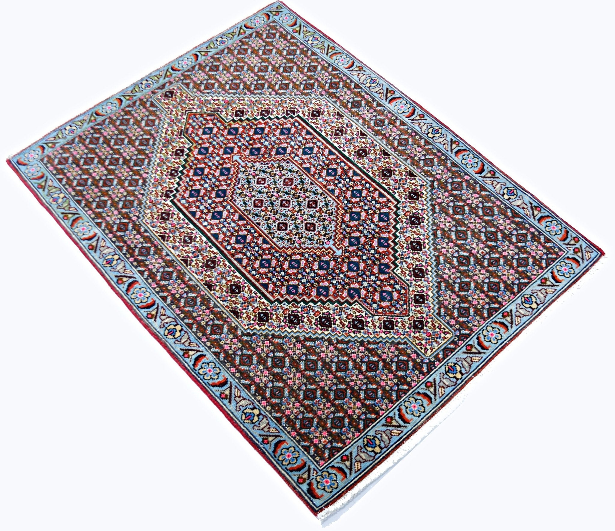 Handmade Mini Vintage Persian Rug | 97 x 74 cm | 3'2" x 2'5" - Najaf Rugs & Textile