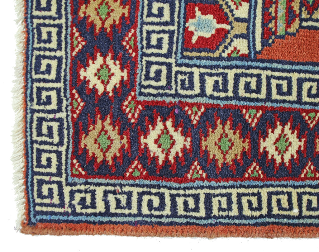 Handmade Mini Vintage Princess Bokhara Prayer Rug | 98 x 64 cm | 3'3" x 2'1" - Najaf Rugs & Textile