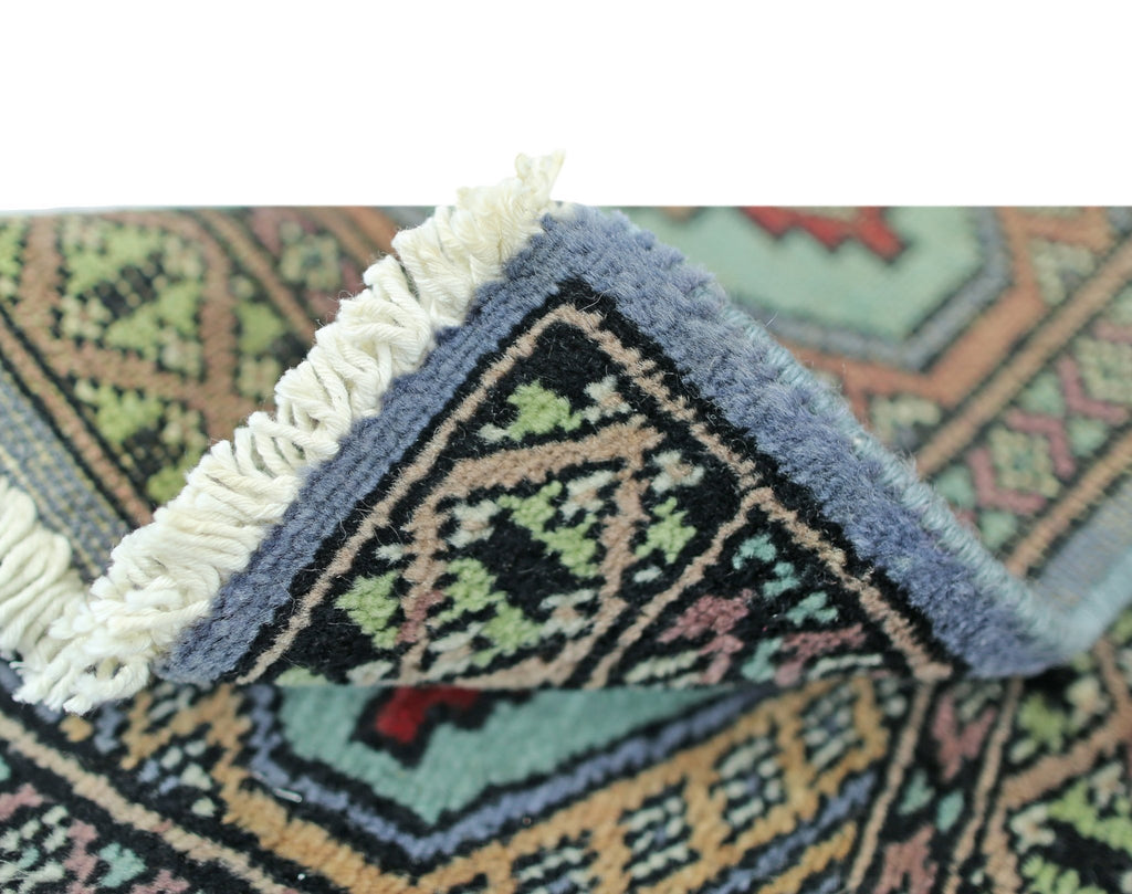 Handmade Mini Vintage Princess Bokhara Rug | 30 x 29 cm | 1' x 1' - Najaf Rugs & Textile
