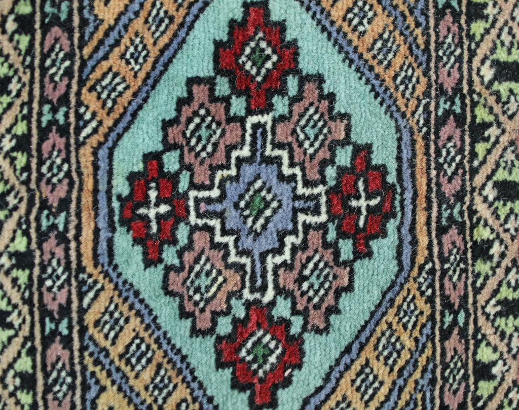 Handmade Mini Vintage Princess Bokhara Rug | 30 x 29 cm | 1' x 1' - Najaf Rugs & Textile