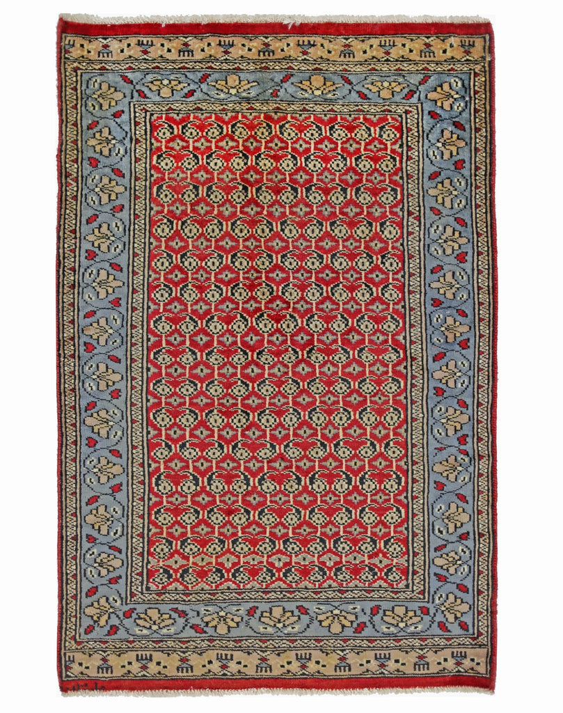Handmade Mini Vintage Princess Bokhara Rug | 93 x 59 cm | 3' x 1'11" - Najaf Rugs & Textile