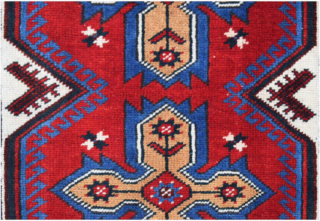 Handmade Mini Vintage Turkish Rug | 116 x 70 cm | 3'11" x 2'4" - Najaf Rugs & Textile