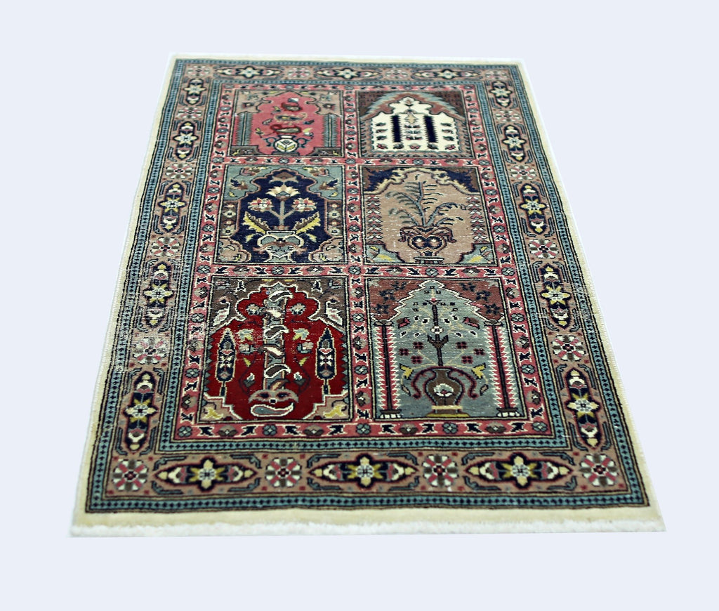 Handmade Mini Vintage Turkish Rug | 97 x 60 cm | 3'2" x 2' - Najaf Rugs & Textile
