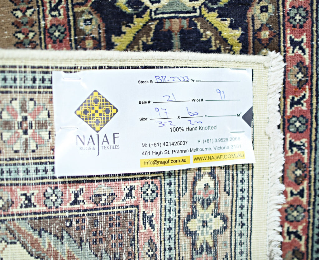 Handmade Mini Vintage Turkish Rug | 97 x 60 cm | 3'2" x 2' - Najaf Rugs & Textile