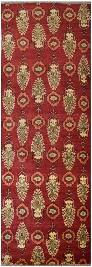 Handmade Modern Afghan Hallway Runner | 199 x 82 cm | 6'5" x 2'7" - Najaf Rugs & Textile