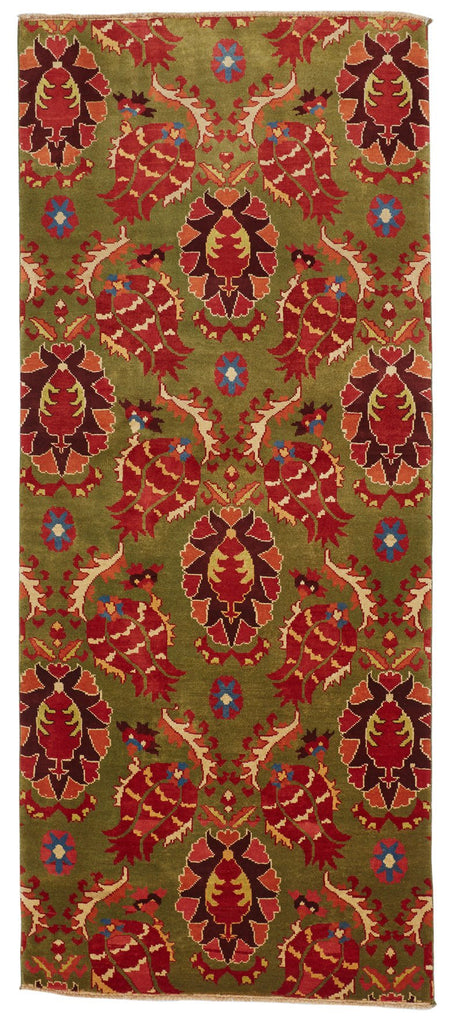 Handmade Modern Afghan Hallway Runner | 202 x 87 cm | 6'6" x 2'8" - Najaf Rugs & Textile