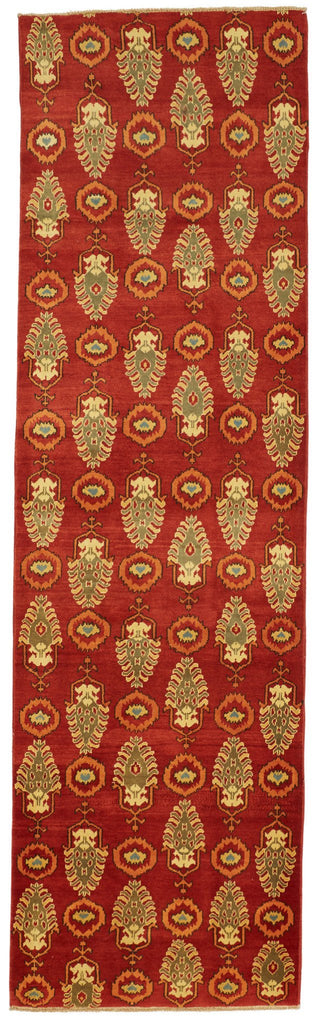 Handmade Modern Afghan Hallway Runner | 302 x 88 cm | 9'9" x 2'8" - Najaf Rugs & Textile