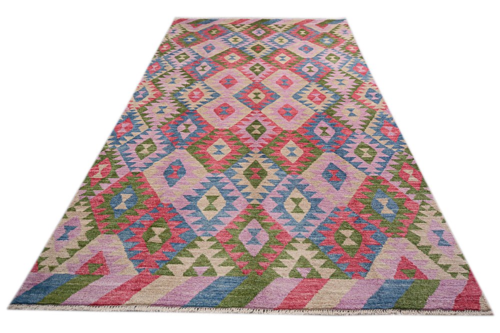 Handmade Modern Maimana Rug | 301 x 191 cm | 9'8" x 6'2" - Najaf Rugs & Textile