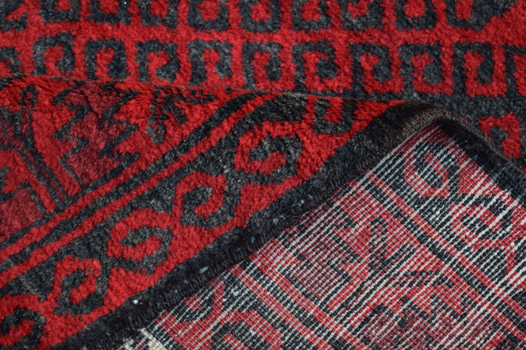 Handmade Old Afghan Shepherd's Rug | 204 x 111 cm | 6'8" x 3'8" - Najaf Rugs & Textile