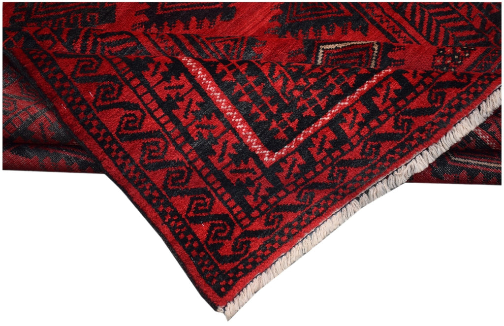 Handmade Old Afghan Shepherd's Rug | 214 x 148 cm | 7' x 4'10" - Najaf Rugs & Textile
