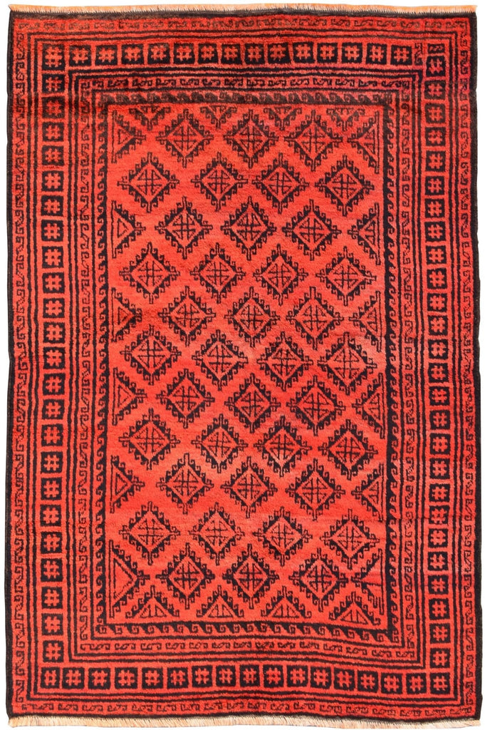 Handmade Old Afghan Tribal Shepherd's Rug | 234 x 177 cm | 7'8" x 5'10" - Najaf Rugs & Textile