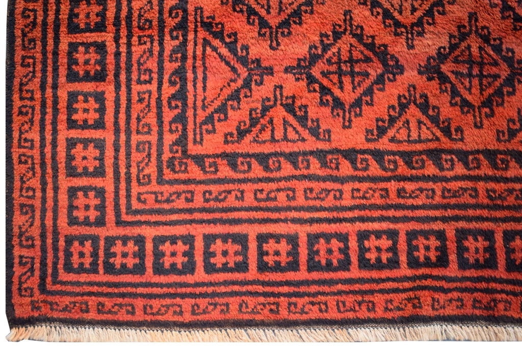 Handmade Old Afghan Tribal Shepherd's Rug | 234 x 177 cm | 7'8" x 5'10" - Najaf Rugs & Textile