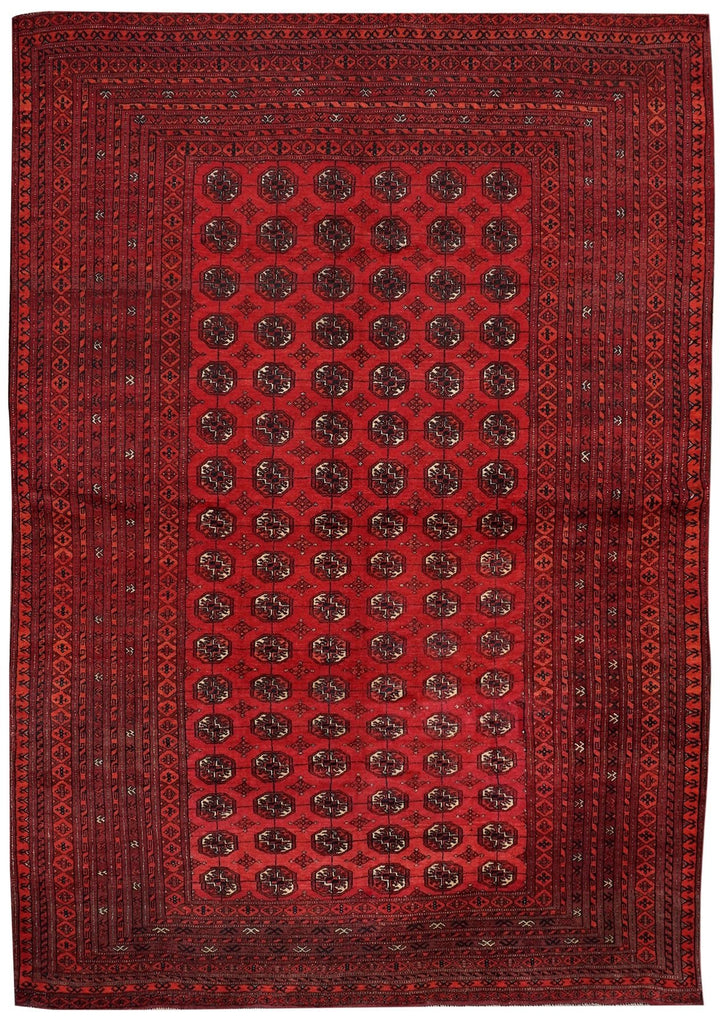 Handmade Old Afghan Turkmen Mauri Rug | 317 x 230 cm - Najaf Rugs & Textile