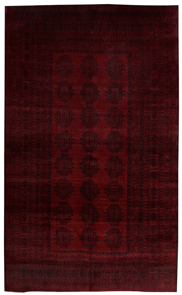 Handmade Old Afghan Turkmen Rug | 307 x 224 cm - Najaf Rugs & Textile