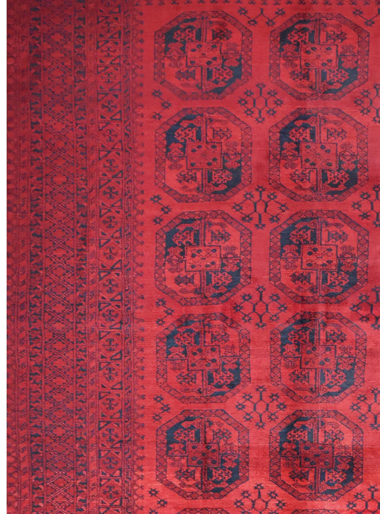 Handmade Old Afghan Turkmen Rug | 314 x 249 cm | 10'3" x 8'1" - Najaf Rugs & Textile