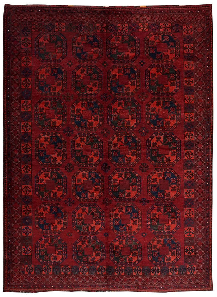 Handmade Old Afghan Turkmen Rug | 317 x 250 cm - Najaf Rugs & Textile