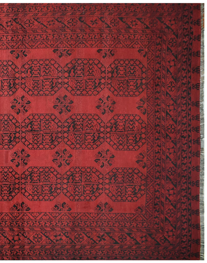 Handmade Old Afghan Turkmen Rug | 320 x 237 cm | 10'5" x 7'7" - Najaf Rugs & Textile