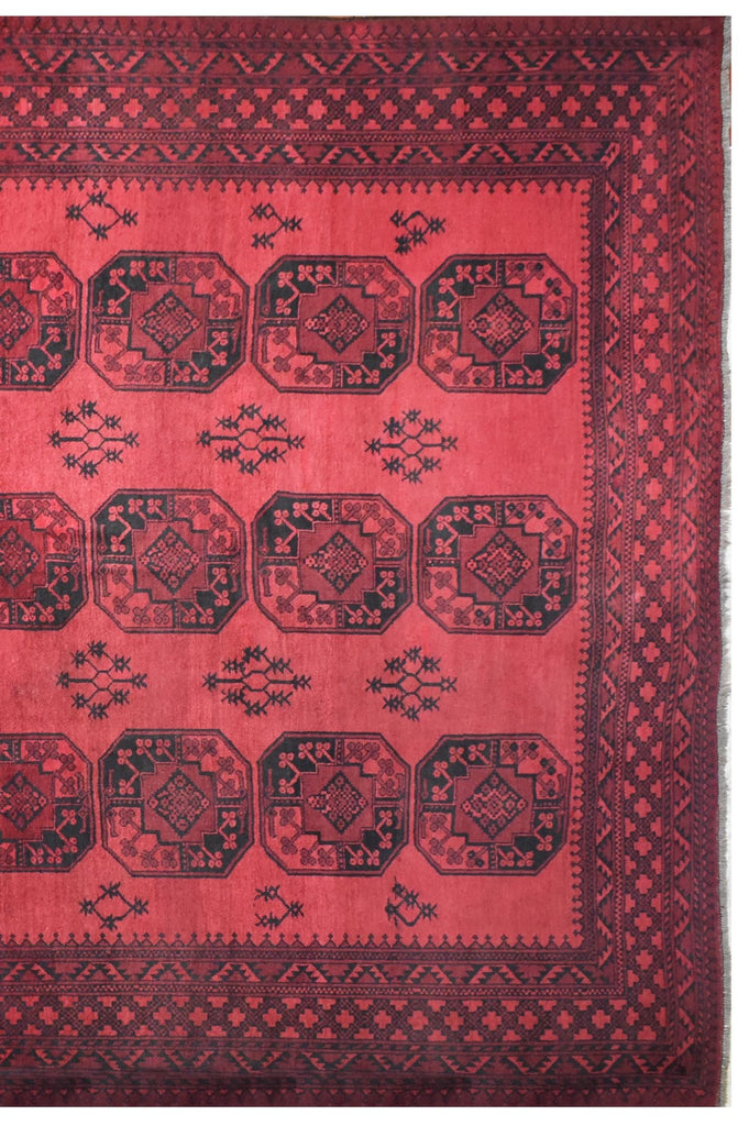 Handmade Old Afghan Turkmen Rug | 326 x 270 cm | 10'7" x 8'8" - Najaf Rugs & Textile