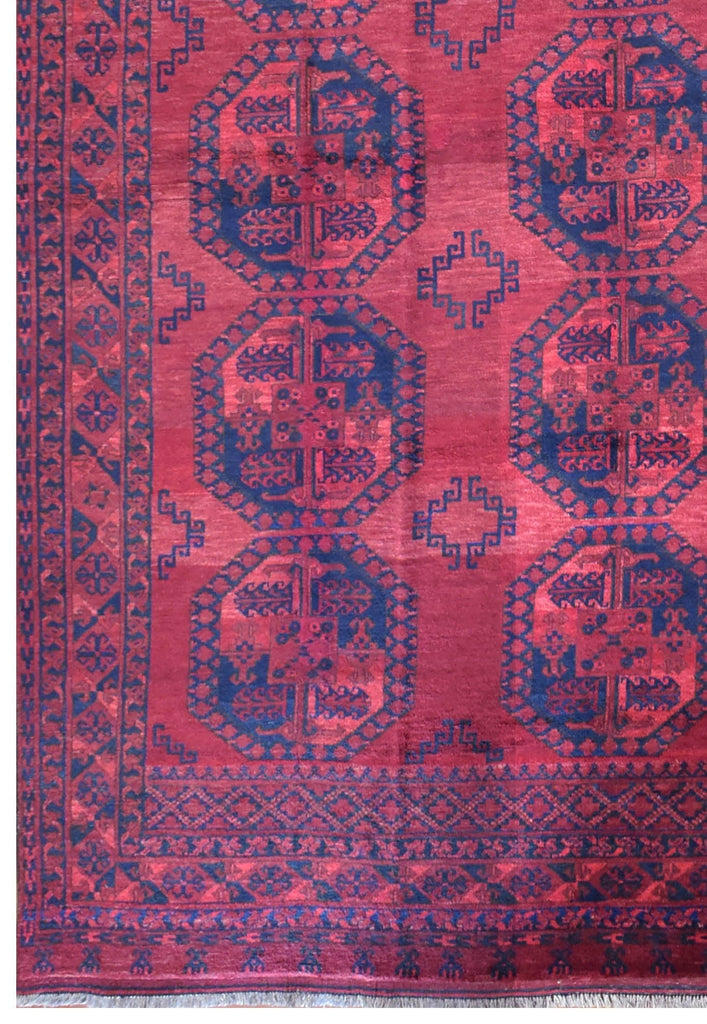 Handmade Old Afghan Turkmen Rug | 328 x 265 cm | 10'7" x 8'7" - Najaf Rugs & Textile