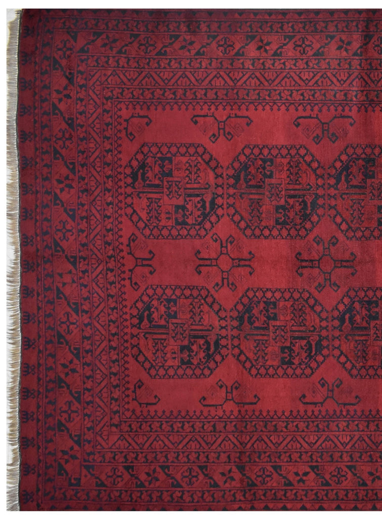 Handmade Old Afghan Turkmen Rug | 330 x 222 cm | 10'8" x 7'2" - Najaf Rugs & Textile