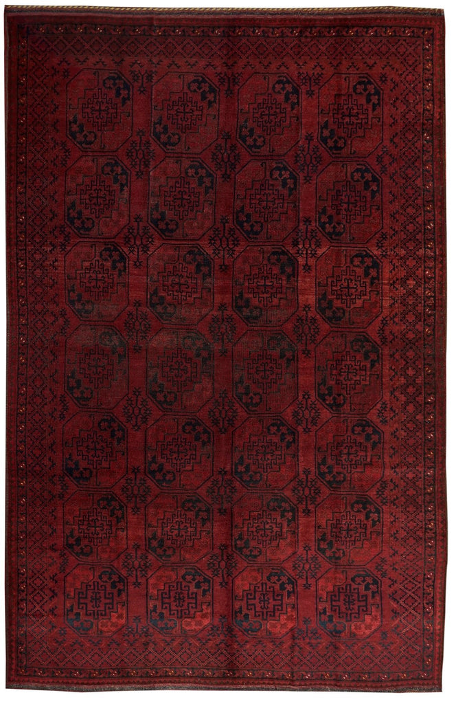 Handmade Old Afghan Turkmen Rug | 330 x 226 cm - Najaf Rugs & Textile