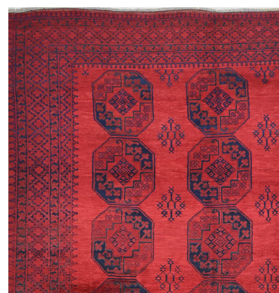 Handmade Old Afghan Turkmen Rug | 330 x 230 cm | 10'8" x 7'5" - Najaf Rugs & Textile