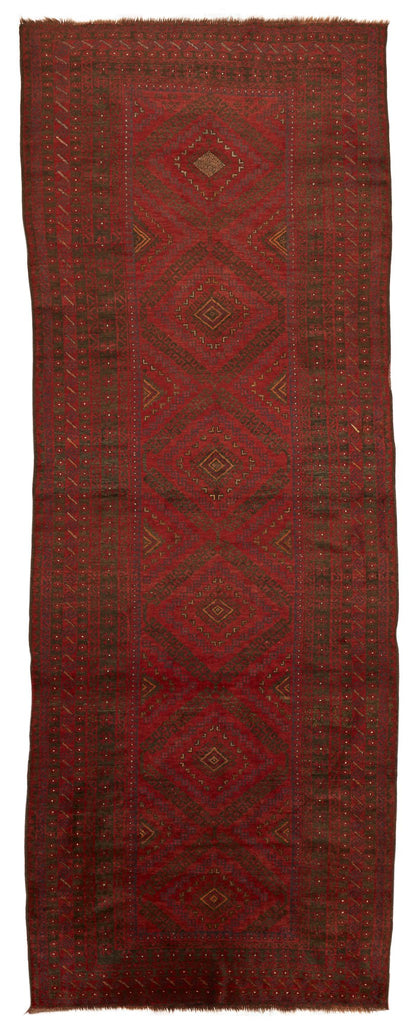 Handmade Old Tribal Shepherd's Rug | 370 x 137 cm | 12'1" x 4'4" - Najaf Rugs & Textile