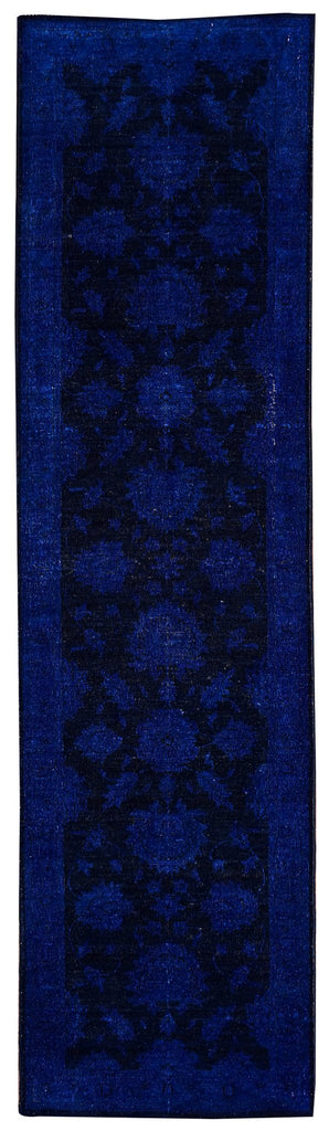 Handmade Overdyed Chobi Hallway Runner | 295 x 79 cm | 9'6" x 2'6" - Najaf Rugs & Textile