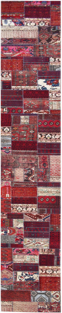 Handmade Patchwork Hallway Runner | 802 x 82 cm | 26'4" x 2'8" - Najaf Rugs & Textile