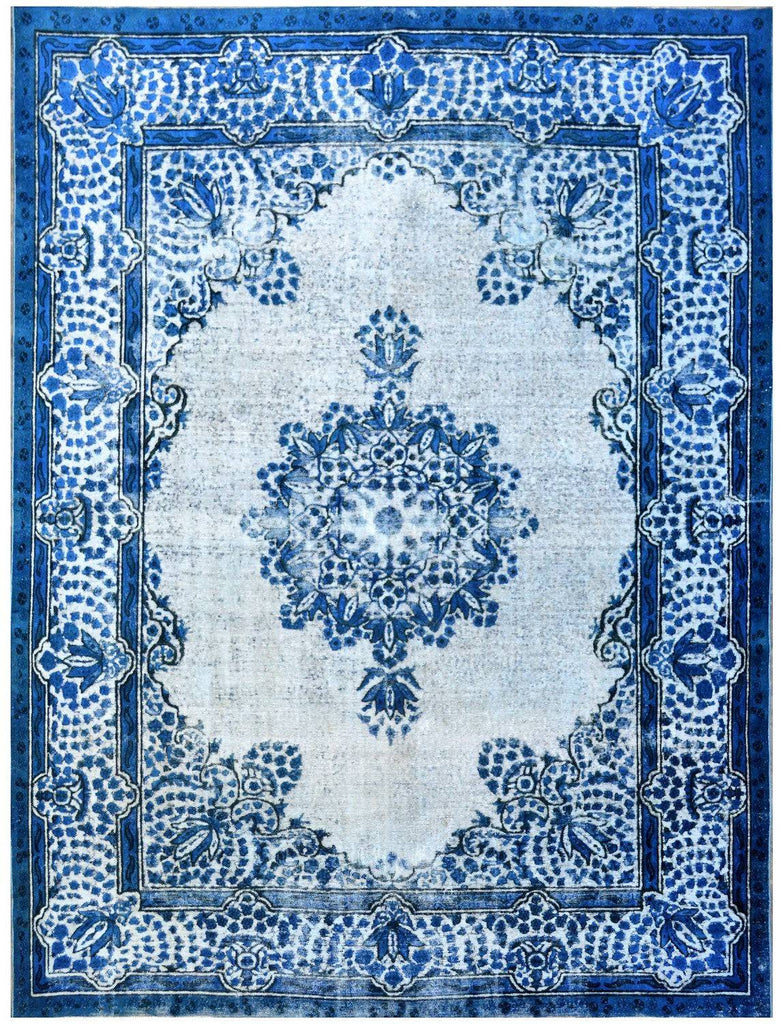 Handmade Persian Overdyed Vintage Kerman Rug | 383 x 301 cm | 12'5" x 9'8" - Najaf Rugs & Textile