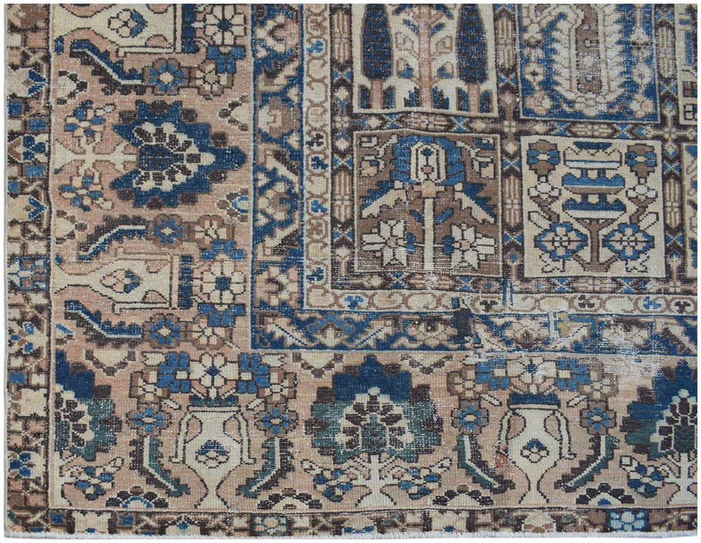 Handmade Persian Vintage Bakthaeri Rug | 349 x 309 cm | 11'5" x 10'2" - Najaf Rugs & Textile