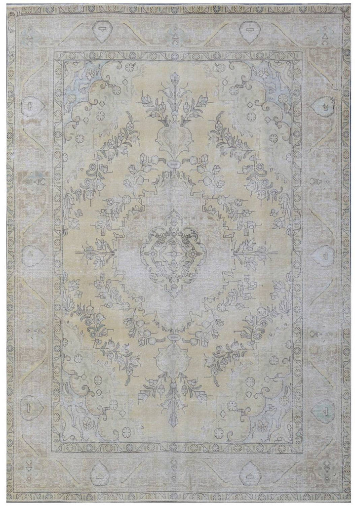 Handmade Persian Vintage Tabriz Rug | 273 x 186 cm | 8'9" x 6'10" - Najaf Rugs & Textile