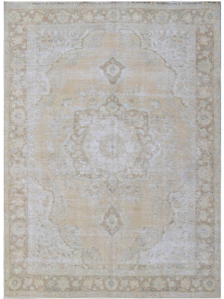 Handmade Persian Vintage Tabriz Rug | 283 x 198 cm | 9'2" x 6'5" - Najaf Rugs & Textile