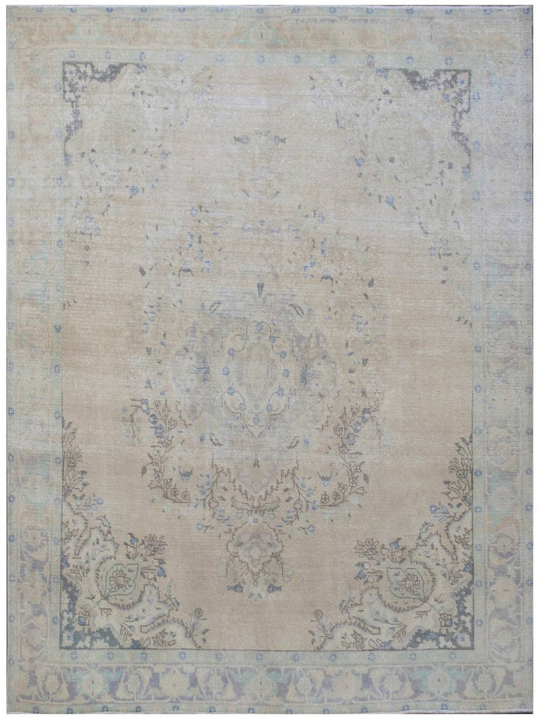 Handmade Persian Vintage Tabriz Rug | 297 x 228 cm | 9'7" x 7'4" - Najaf Rugs & Textile