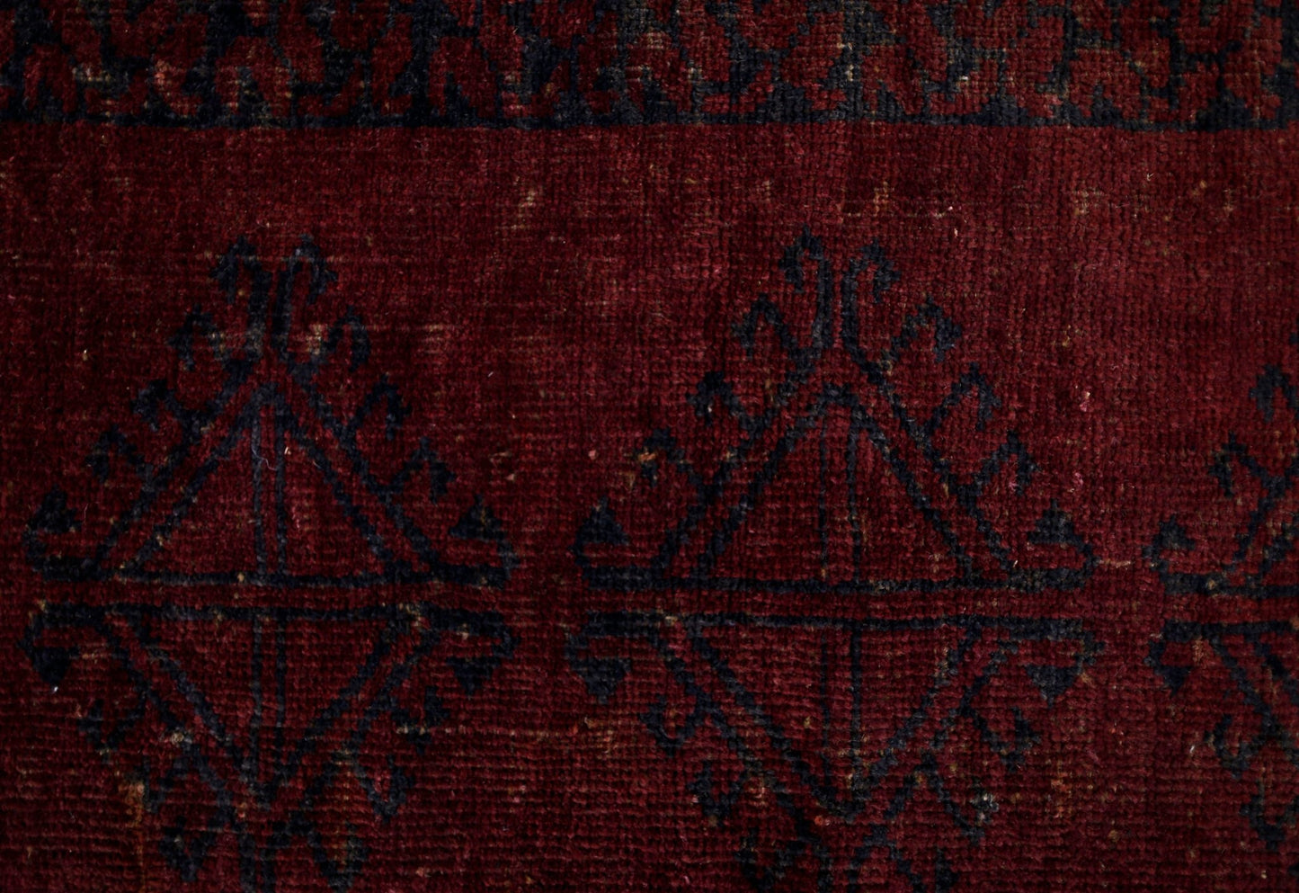 Handmade Semi-Antique Afghan Turkmen Rug | 111 x 103 cm | 3'8" x 3'5'" - Najaf Rugs & Textile