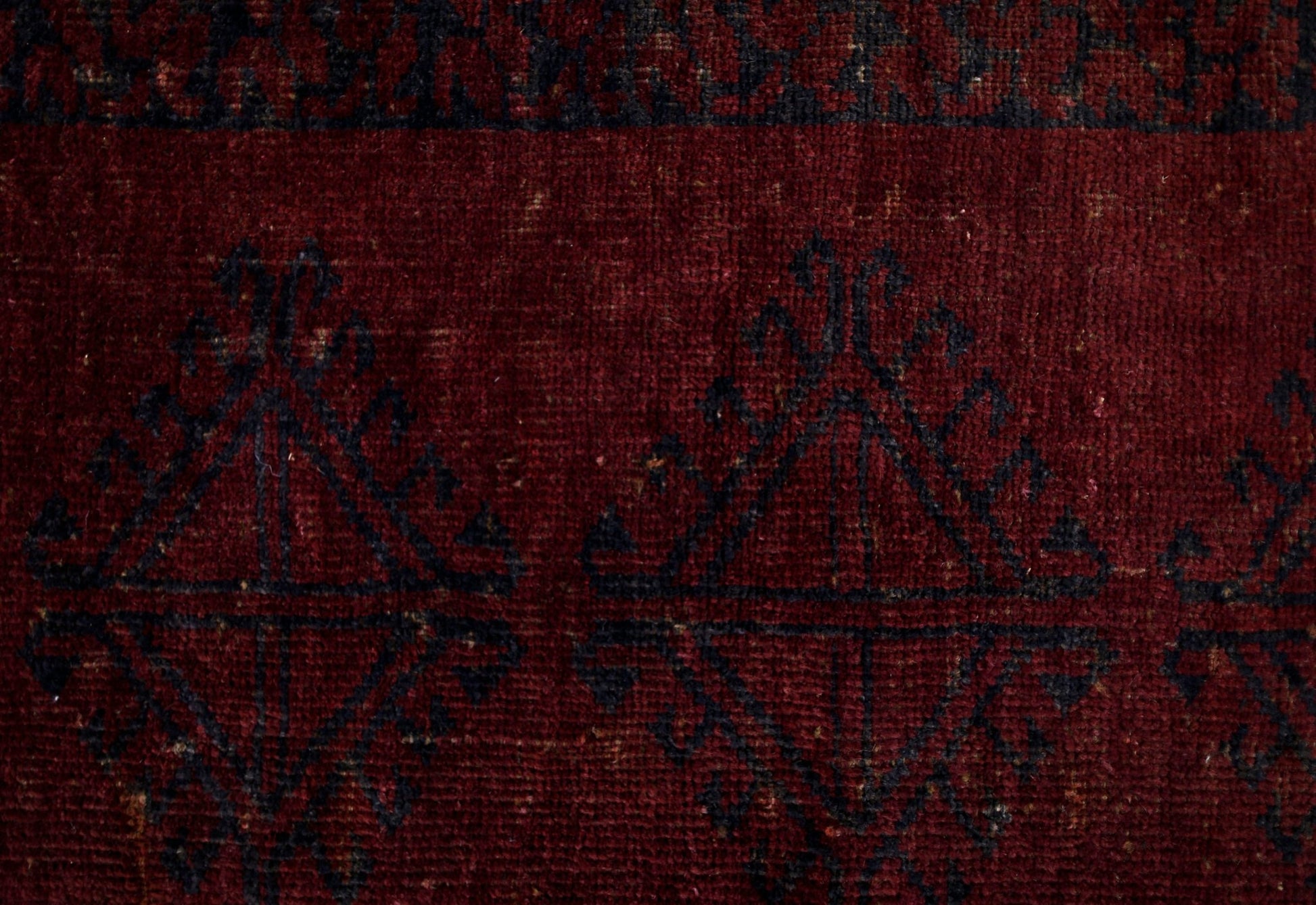 Handmade Semi-Antique Afghan Turkmen Rug | 111 x 103 cm | 3'8" x 3'5'" - Najaf Rugs & Textile