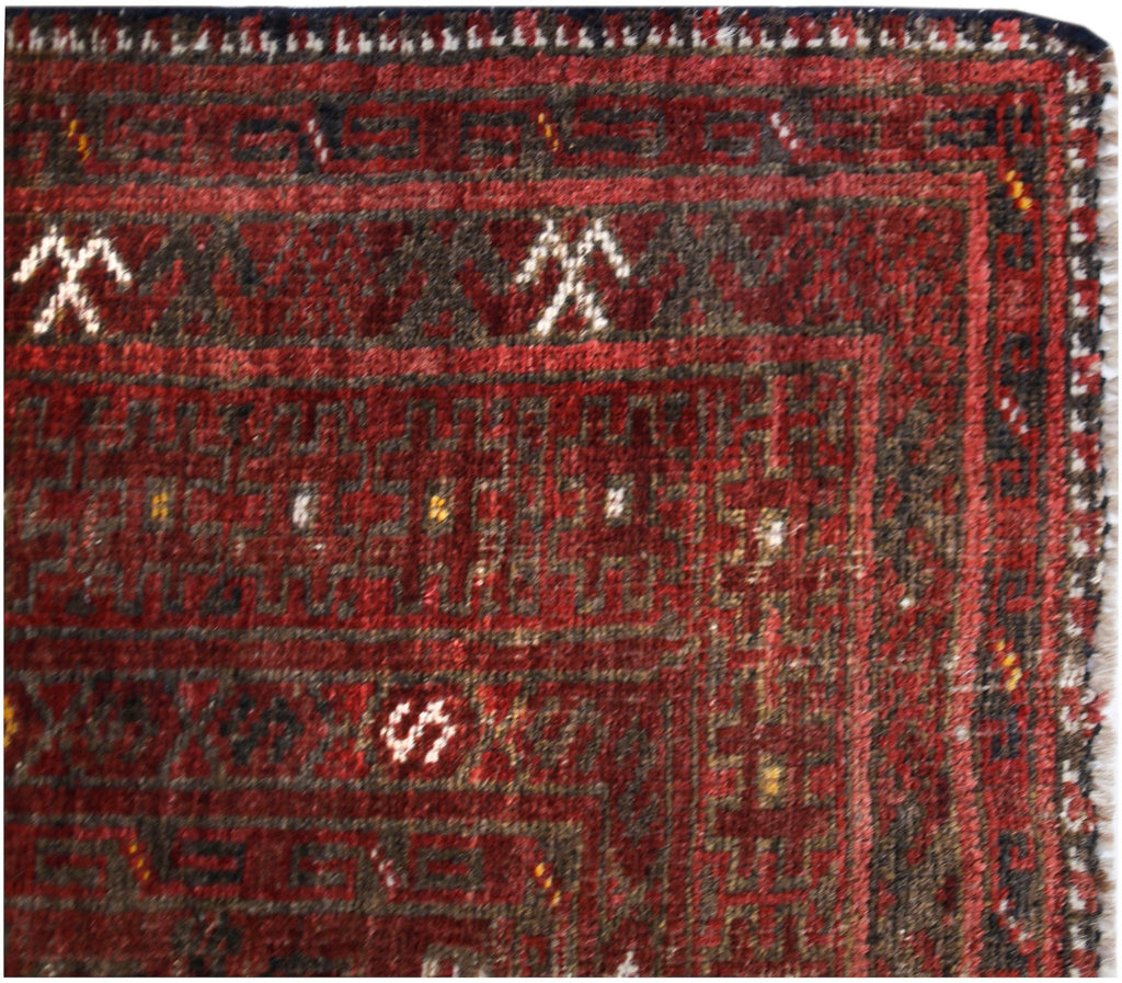 Handmade Semi-Antique Afghan Turkmen Rug | 169 x 129 cm | 5'6" x 4'3" - Najaf Rugs & Textile