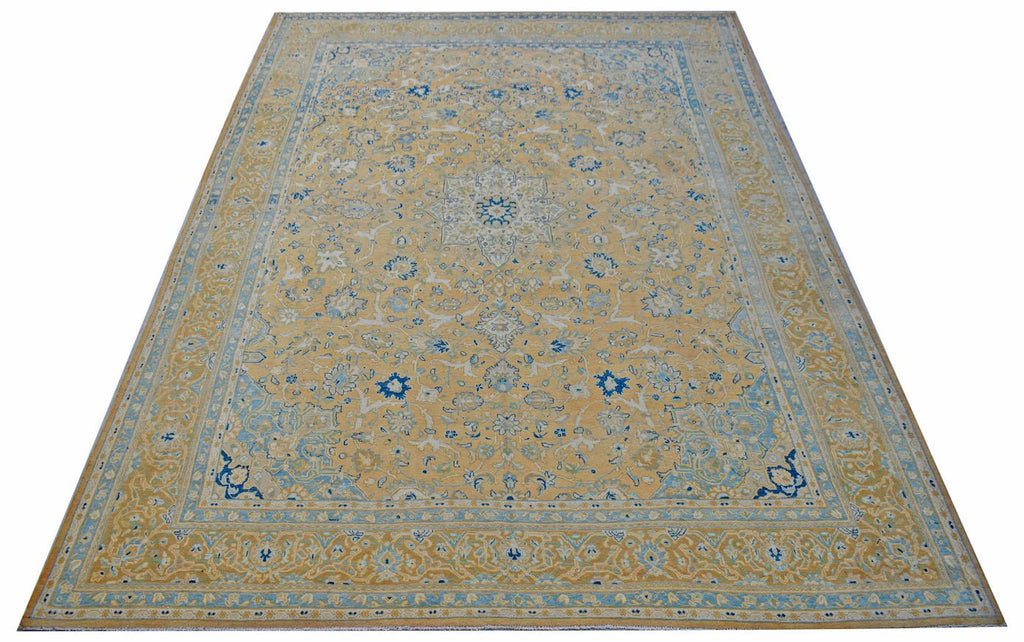 Handmade Semi-Antique Persian Kashan Rug | 415 x 270 cm | 13'8" x 8'10" - Najaf Rugs & Textile