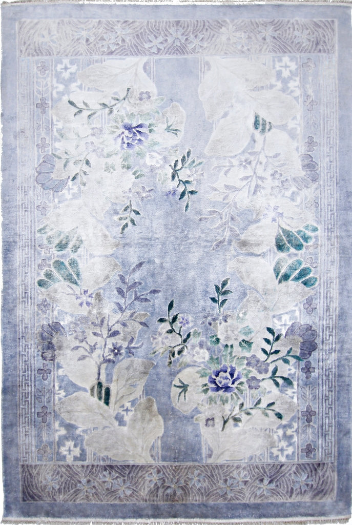 Handmade Silk Chinese Pictorial Rug | 180 x 123 cm | 5'10" x 4' - Najaf Rugs & Textile