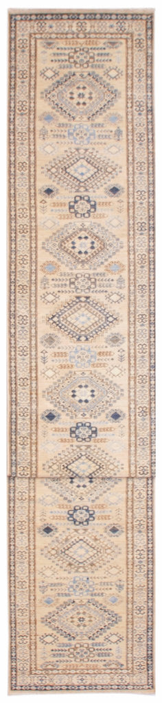 Handmade Super Afghan Kazakh Hallway Runner | 1015 x 92 cm | 33'3" x 3' - Najaf Rugs & Textile