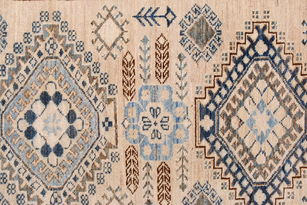 Handmade Super Afghan Kazakh Hallway Runner | 1015 x 92 cm | 33'3" x 3' - Najaf Rugs & Textile