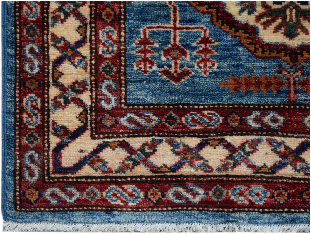 Handmade Super Kazakh Hallway Runner | 571 x 74 cm | 18'9" x 2'5" - Najaf Rugs & Textile