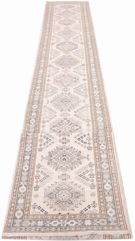 Handmade Super Kazakh Hallway Runner | 586 x 82 cm | 19'3" x 2'8" - Najaf Rugs & Textile