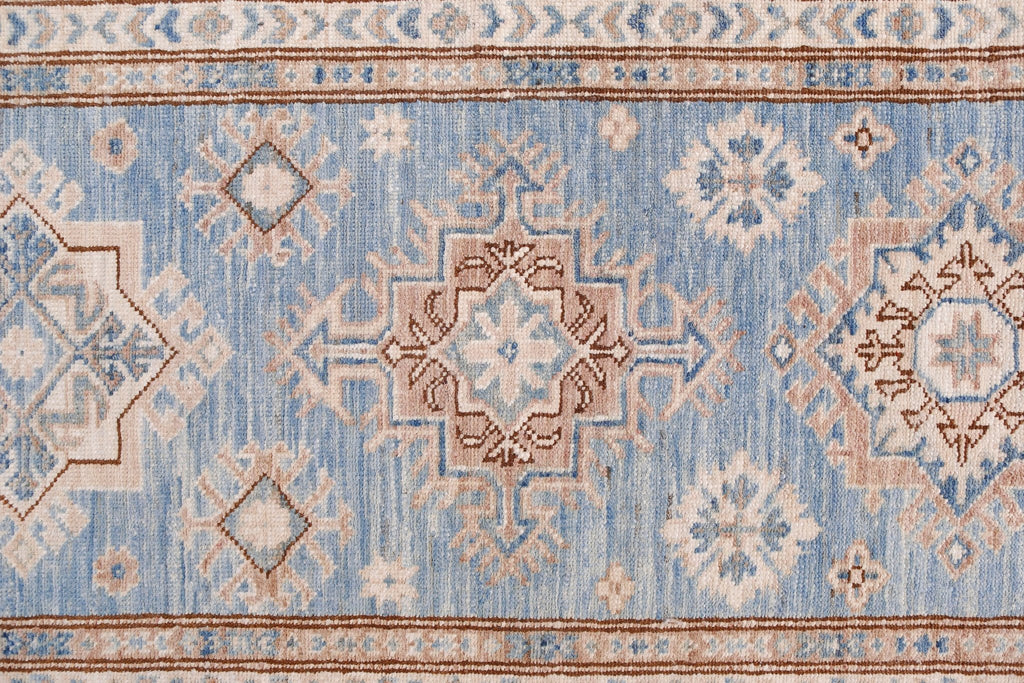 Handmade Super Kazakh Hallway Runner | 604 x 87 cm | 19'10" x 2'10" - Najaf Rugs & Textile