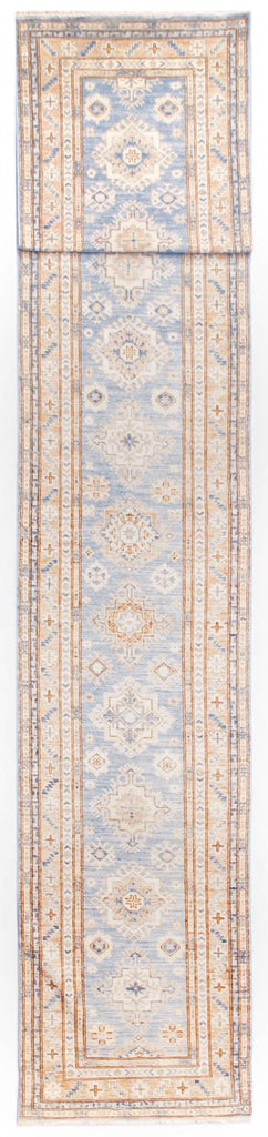 Handmade Super Kazakh Hallway Runner | 604 x 87 cm | 19'10" x 2'10" - Najaf Rugs & Textile