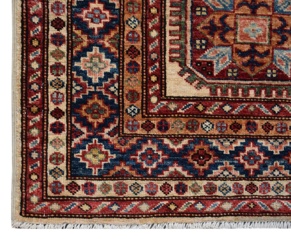 Handmade Super Kazakh Hallway Runner | 702 x 83 cm | 23'1" x 2'9" - Najaf Rugs & Textile