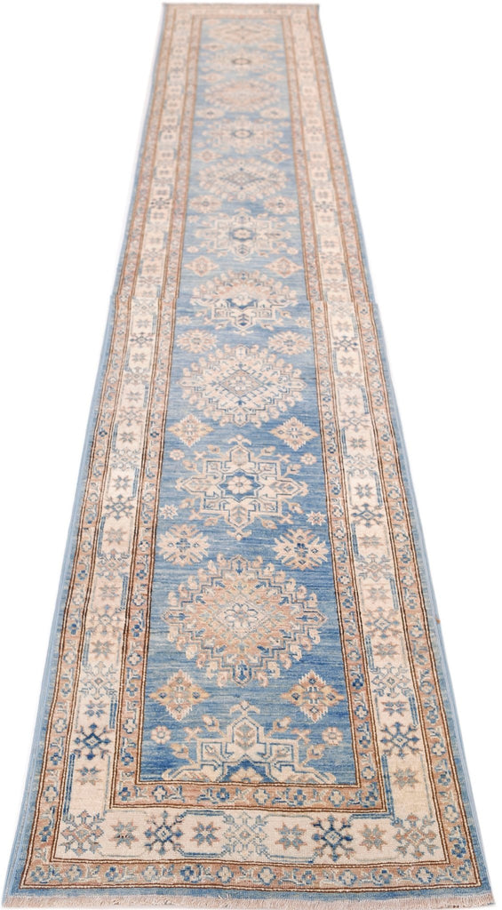 Handmade Super Kazakh Hallway Runner | 751 x 87 cm | 24'7" x 2'10" - Najaf Rugs & Textile
